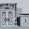 Luxury Ornate Double Door With Intricate Carvings And Decorative Elements