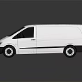 White Mercedes Commercial Van With Sleek Exterior Design And Reflective Surface