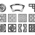 Traditional Chinese Ornamental Lattice Grille Designs With Geometric And Floral Patterns