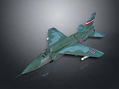 Green Camouflage Space Aircraft Model With Red Blue Insignia For Cosmic Exploration 3d model