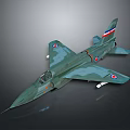 Green Camouflage Space Aircraft Model With Red Blue Insignia For Cosmic Exploration