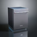 Modern Silver Compact Square Shaped Desktop Computer Case With Handle And Sleek Design