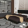 Maillard Double Bed 3d model