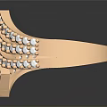 Elegant Gold Ring With Curved Bands White Gemstones And Small Beads