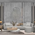 Modern sofa coffee table combination 3d model