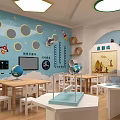 Modern Science Classroom 3d model