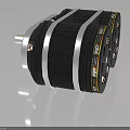 High Quality Dual Automotive Black Cylindrical Electric Motor Components With Red Parts