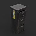 Black Metal Storage Cabinet With Multiple Drawers For Home Office Organization