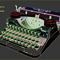 Antique Underwood Vintage Typewriter With Classic Design And Mechanical Keyboard