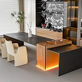 Dining table and chair 3d model