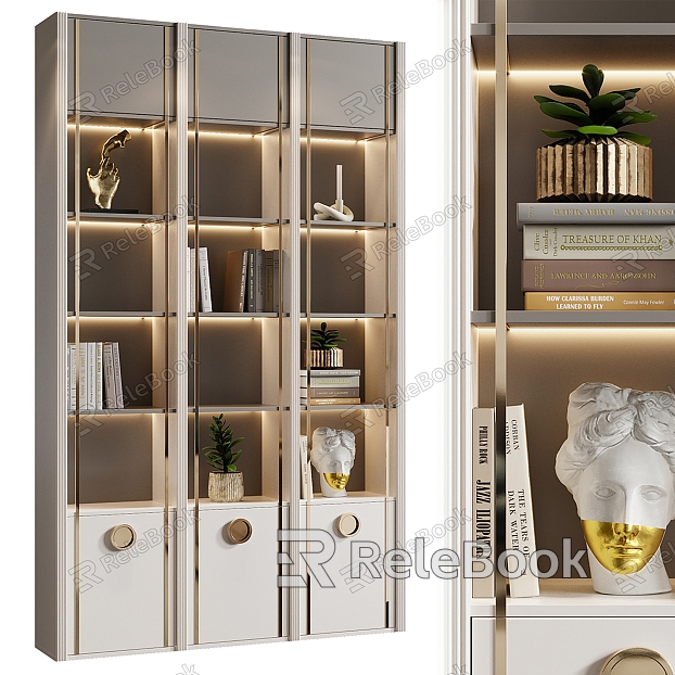 Light Luxury Bookcase model