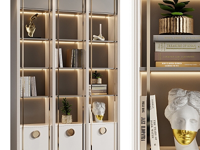 Light Luxury Bookcase model