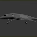 Futuristic Silver Aircraft With Streamlined Design Sharp Nose Metallic Finish Smooth Surface And Landing Wheels