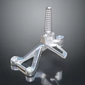 Precision Engineered Metal Mechanical Part With Support Bracket Textured Grip And Connecting Holes