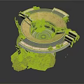 Ancient Ruined Circular Building 3D Model With Ring Design And Central Steps