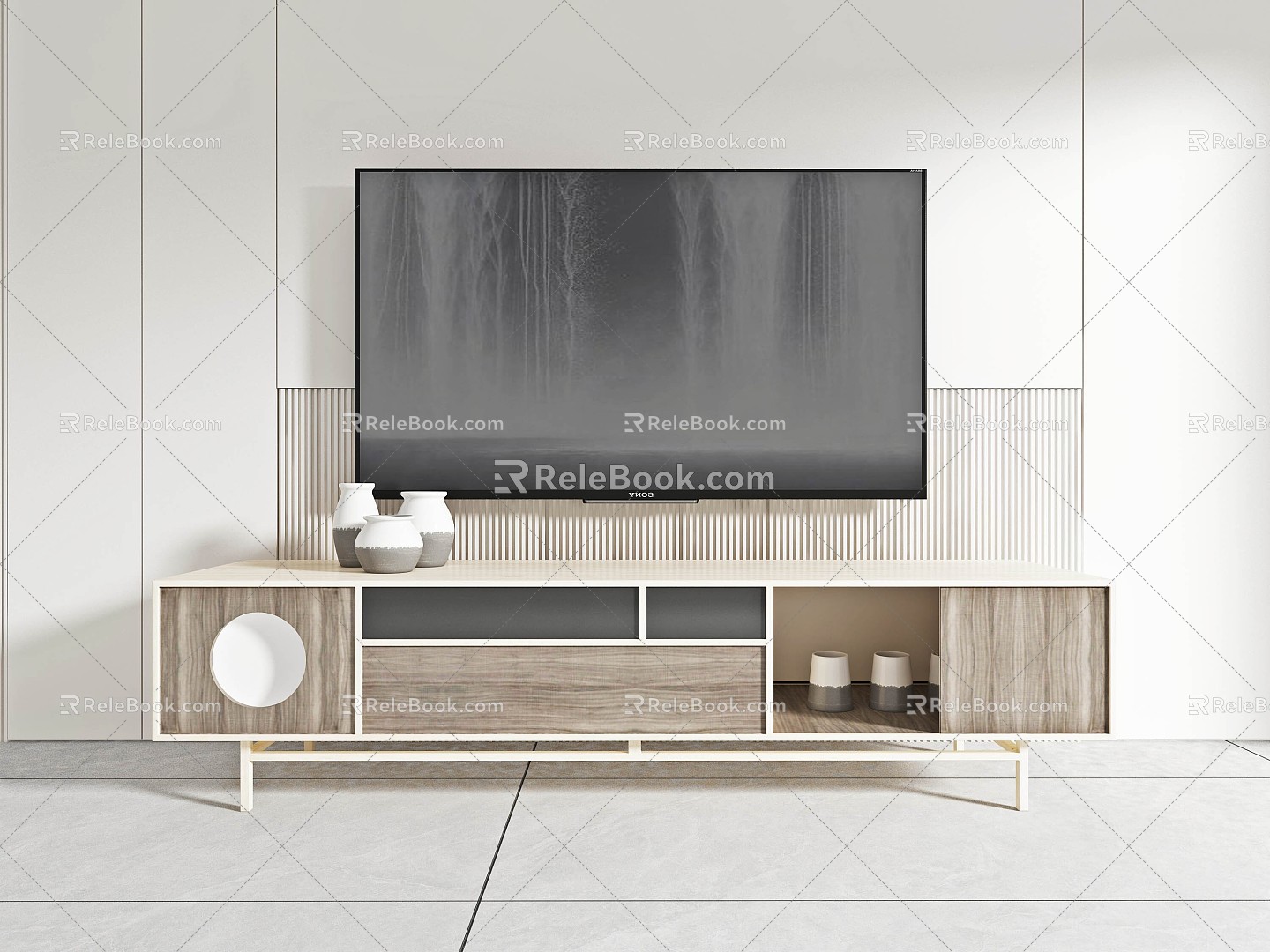 New Chinese TV Cabinet 3d model