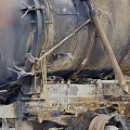 Rusted Old Abandoned Tanker Truck With Worn Metal And Broken Structure
