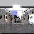 Modern Clothing Store Interior With Fashion Apparel Mannequins And Display Racks