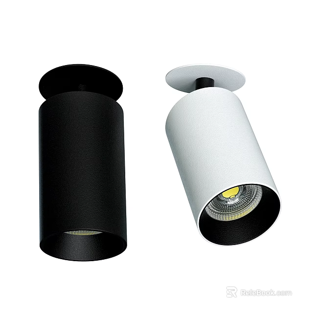 Modern Black And White Downlights Spotlights For Indoor Lighting Fixtures 3d model 