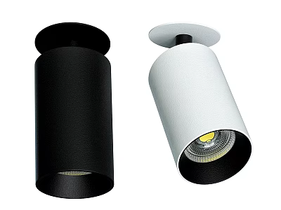 Modern Black And White Downlights Spotlights For Indoor Lighting Fixtures 3d model