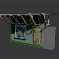 Modern Metal Equipment Structure With Vents Control Panel And Secure Access Door