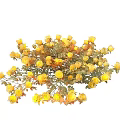 Beautiful Yellow Roses Blooming In A Lush Garden Bush With Green Leaves