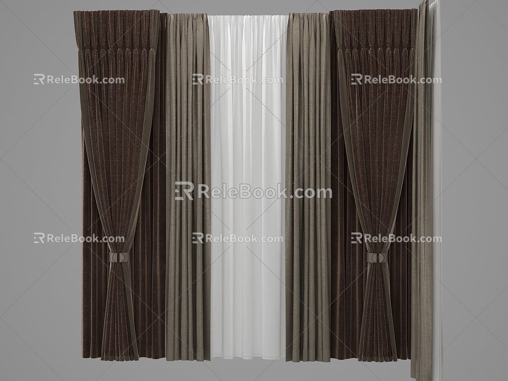 Curtains 3d model