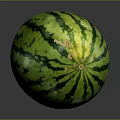 Juicy Fresh Green Striped Watermelon With Smooth Surface As Healthy Summer Fruit Snack