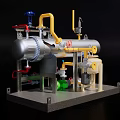High Performance Industrial Equipment With Pipes Valves And Control System 3d model