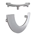Industrial Stainless Steel Metal Components With U Shaped And Circular Geometric Forms