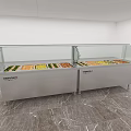 Modern fast food insulation table for sale steaming table 3d model