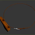 Man Equipped With Durable Orange Leather Belt And Matching Holster Accessory
