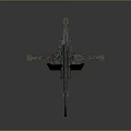 Military Artillery Weapon Featuring Green Rusted Surface And Heavy Duty Mount