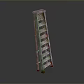 Diving Platform Diving Base Mobile Iron Frame Mobile Iron Ladder Movable Ladder Competition Watch Rack Outdoor Items 3d model