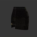 Fashionable Black Skirt with Side Slit Design and Smooth Fabric Material