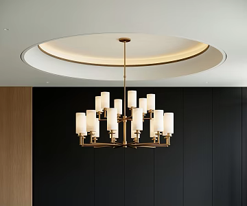 Modern Chandelier Living Room Chandelier All Copper Chandelier Dining Room Chandelier Multi-head Chandelier 3d model