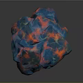 Colorful Transparent Crystal With Blue Pink Silver Hues And Faceted Surface On Black Background
