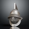 Knight Character Medieval Helmet With Spiked Top And Perforated Visor In Silver Metallic Design