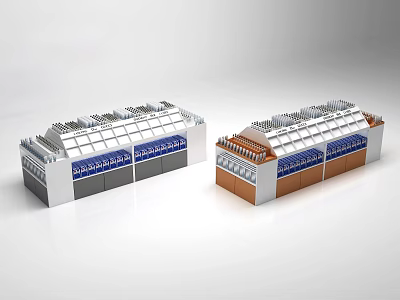 Modern Booth Combination Small Sample Large Booth 3d model