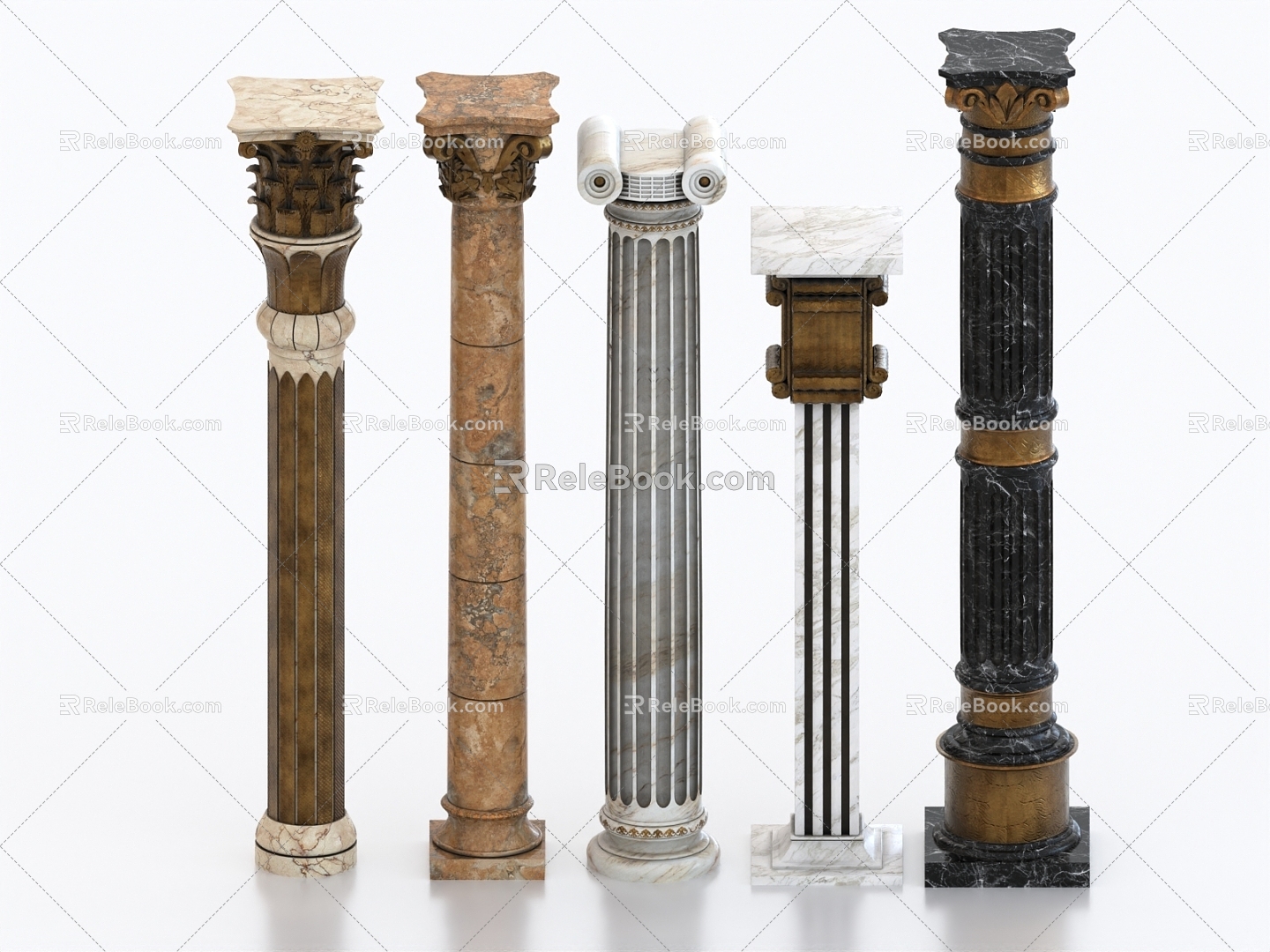 Roman Column Stone Carved Column Stone Column Garden Stone Column Marble Column Column Classical Column 3d model