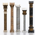 Roman Column Stone Carved Column Stone Column Garden Stone Column Marble Column Column Classical Column 3d model