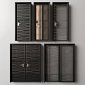 Modern Security Doors With Sleek Designs Various Panel Patterns And Durable Metal Frames 3d model