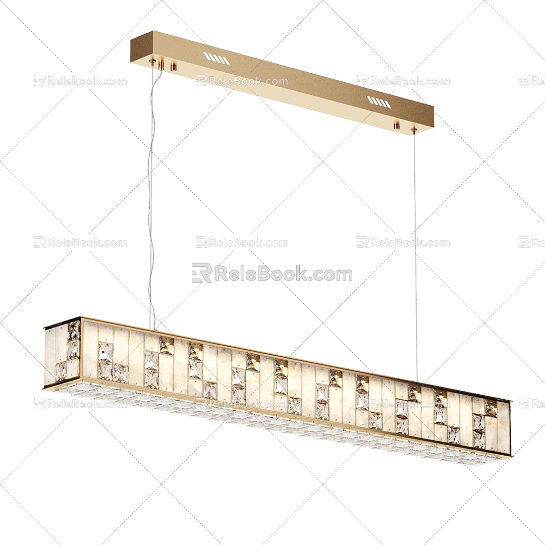 Modern Simple Light Luxury Chandelier 3d model