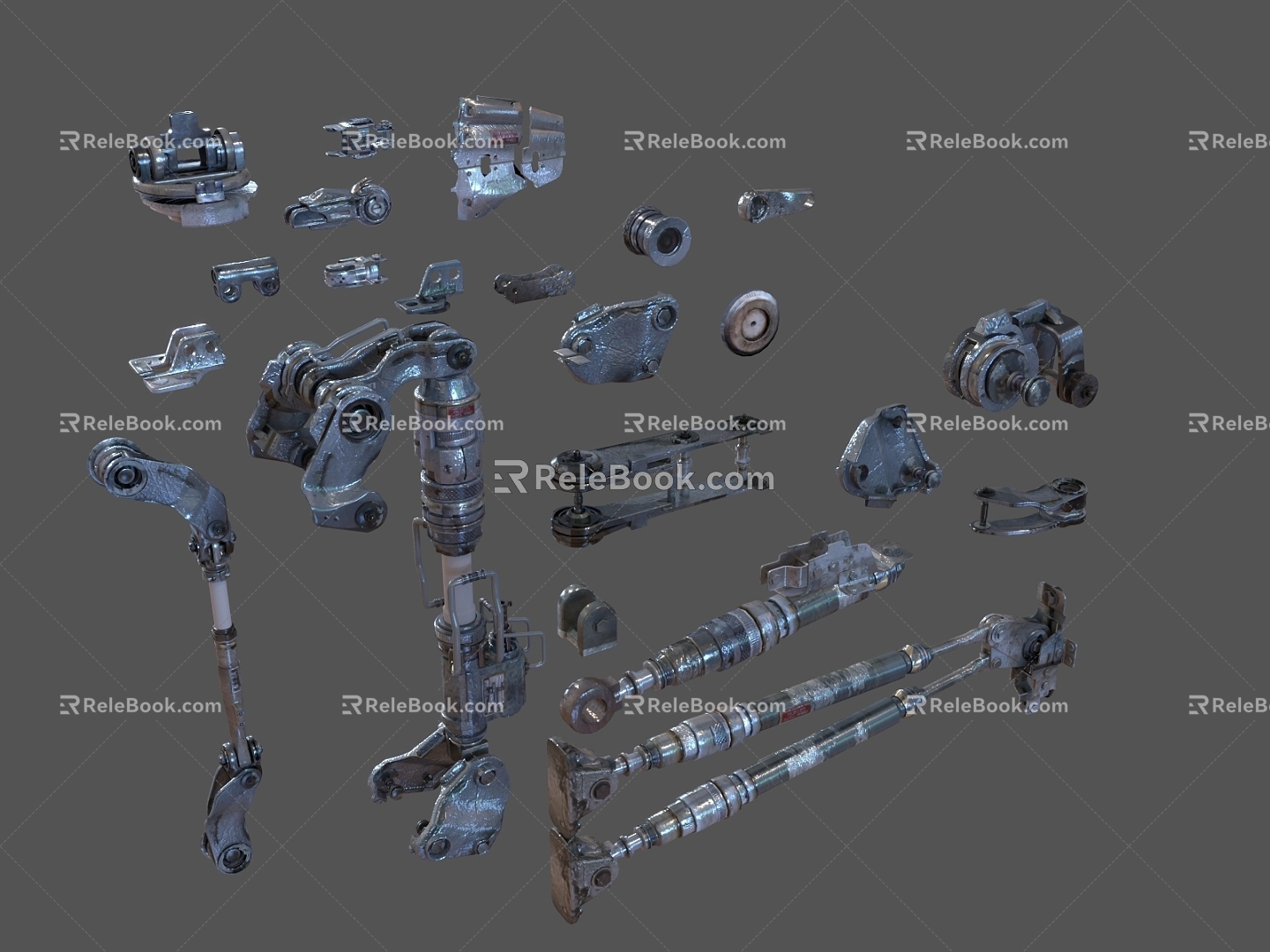 Industrial LOFT machinery parts robot components science fiction component module sketch 3d model