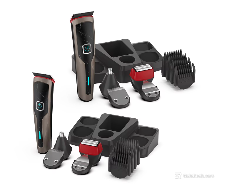 Modern Bathroom Accessories Set With Toothbrush Holder Soap Dispenser And Towel Hook 3d model 