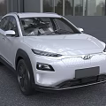 Hyundai Silver SUV Car With Black Wheels Red Taillights And Black Accents In Outdoor Scene