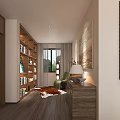 Hotel Guest Room Interior Featuring Wooden Furniture TV Decorative Painting Comfortable Bed And Chairs