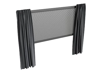 Modern Curtain Fabric Curtain Blinds 3d model