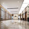modern elevator hall 3d model