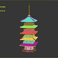 Traditional Wooden Pagoda Architecture With Multi Tiered Roofs And Central Spire